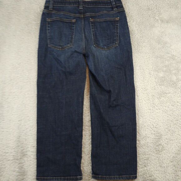 Eileen Fisher Women’s Dark Wash Jeans Size 2 Wide Leg Organic Cotton Minimalist - Picture 2 of 6